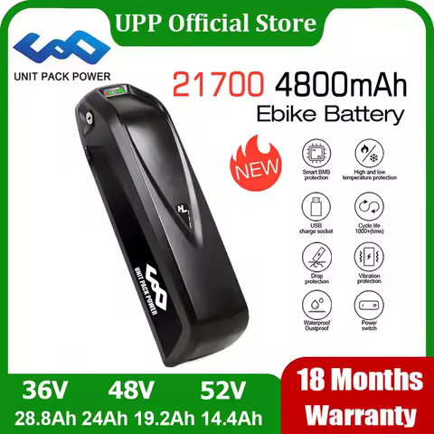 21700 DownTube Ebike Battery Hailong 36V 48V 52V 14.4Ah 19.2Ah 28.8Ah L-G Te-sla Pack for 1500W 1000W 750W 500W 350W 250W Motor