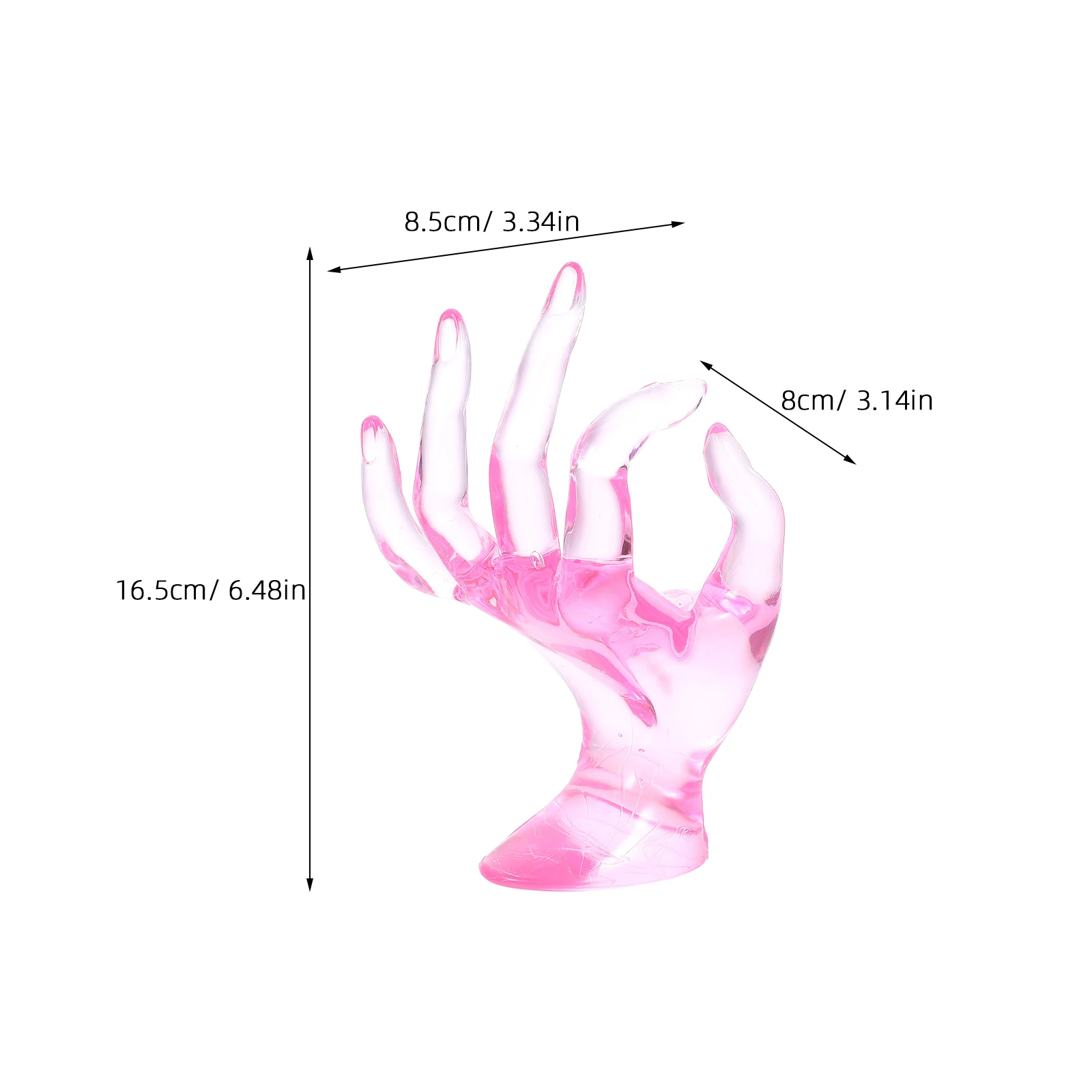 

Hand Model Props Jewelry Holder Desktop Display Stand for Ring Bracelet Necklace Decorative Plastic Multi-Function Craft