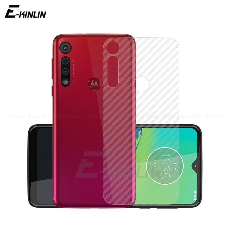 Back Cover Screen Protector For Motorola Moto One Vision Fusion Macro G9 G8 Power Lite G7 Play Plus Carbon Fiber Film Not Glass