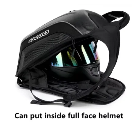 Ogio 30L-48L Waterproof Motorcycle Hard Shell Backpacks Moto Racing Bags MX Motocross Carbon Fiber Full Face Helmet Bags view 4