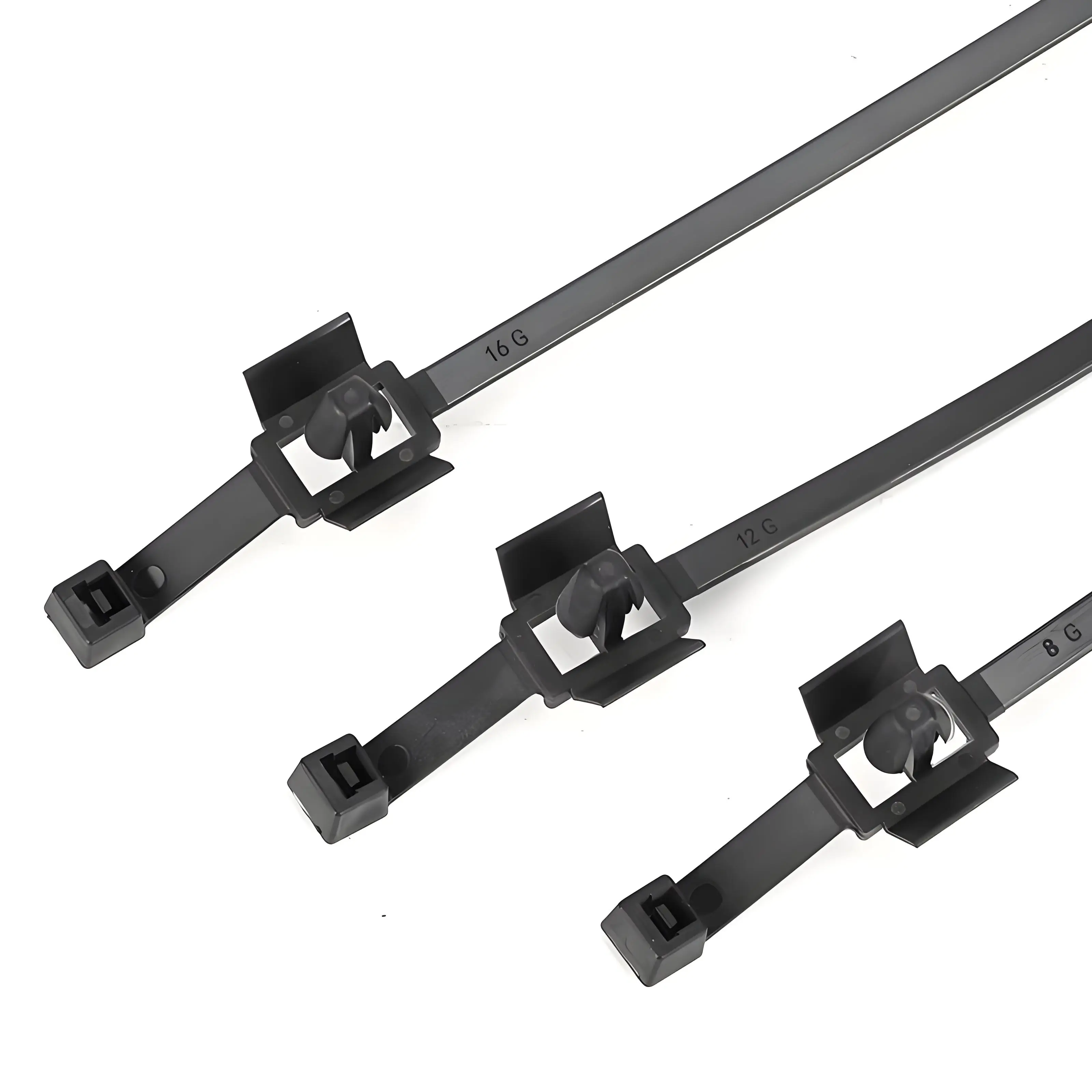 10pcs X128 Automotive Zip Tie 4.7*210mm Middle Push Mount Cable Tie with Arrow & Wing for Apertures 5.8-6.6mm Plate Thickness