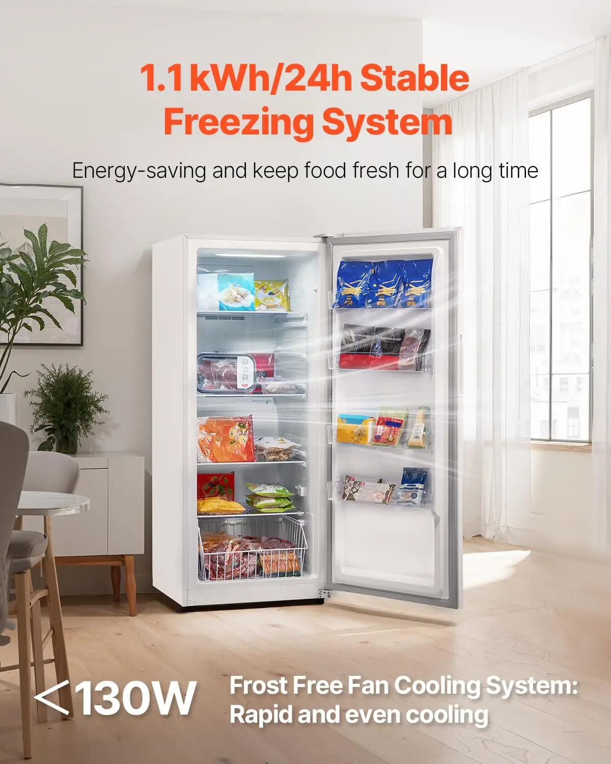 Convertible Freezer/Refrigerator, 17 Cu.Ft Frost Free Upright Freezer with Temp Control Panel, Door Open too Long Alarm, Adjusta