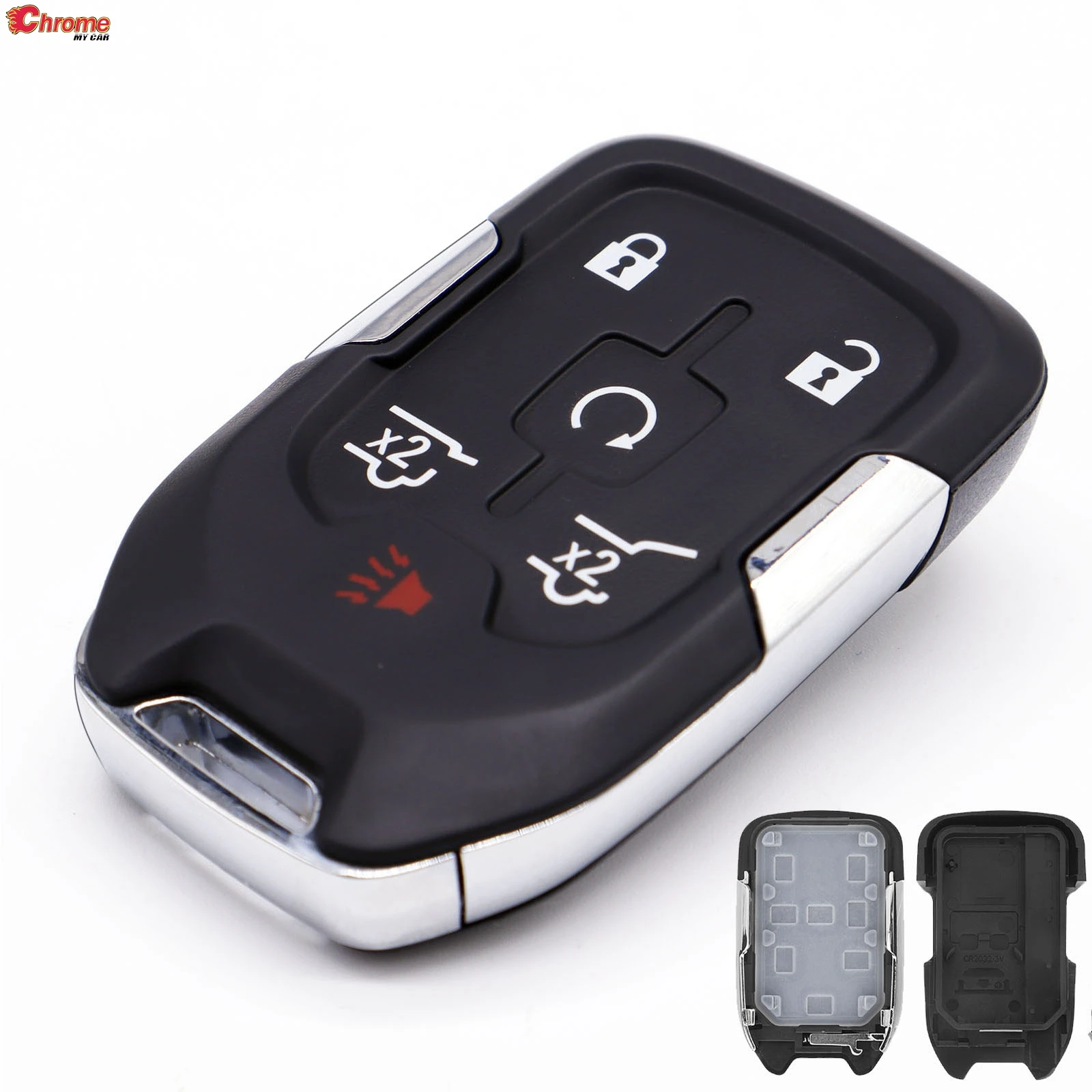 

For Chevy Chevrolet Suburban GMC Yukon Remote Key Fob Shell Case Cover 6 Button HYQ1AA 13580802 5922084 2014 2015 2016 2017