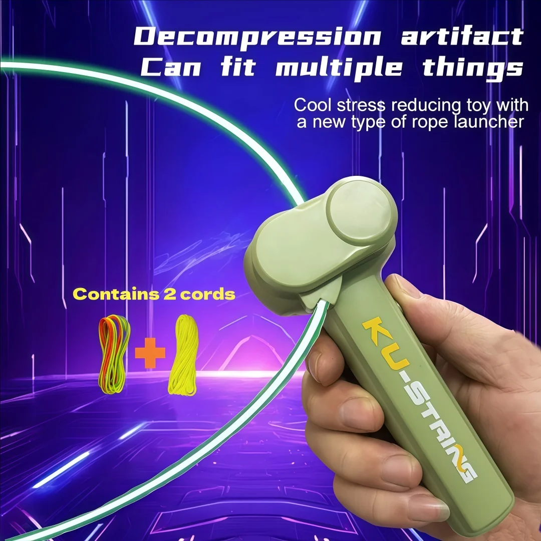 

Christmas portable handheld light-emitting stress-reducing toy glow rope launcher children's party gift