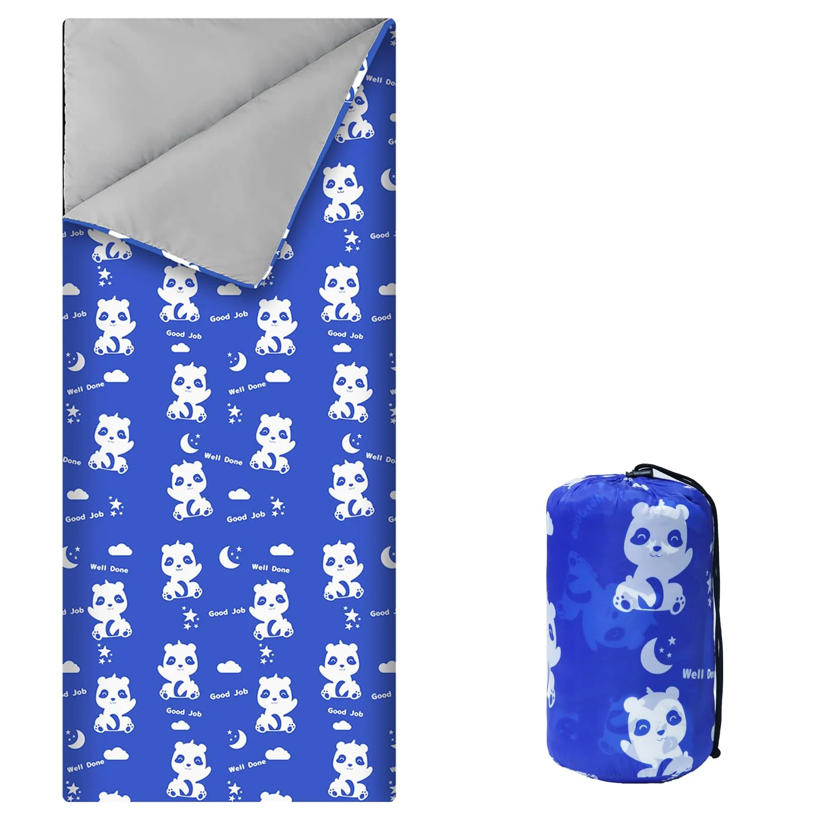 

！@Adults & Children Unisex Lightweight Waterproof Polyester Cotton-Filled Envelope Three-season Weather Sleeping Bags for Campin