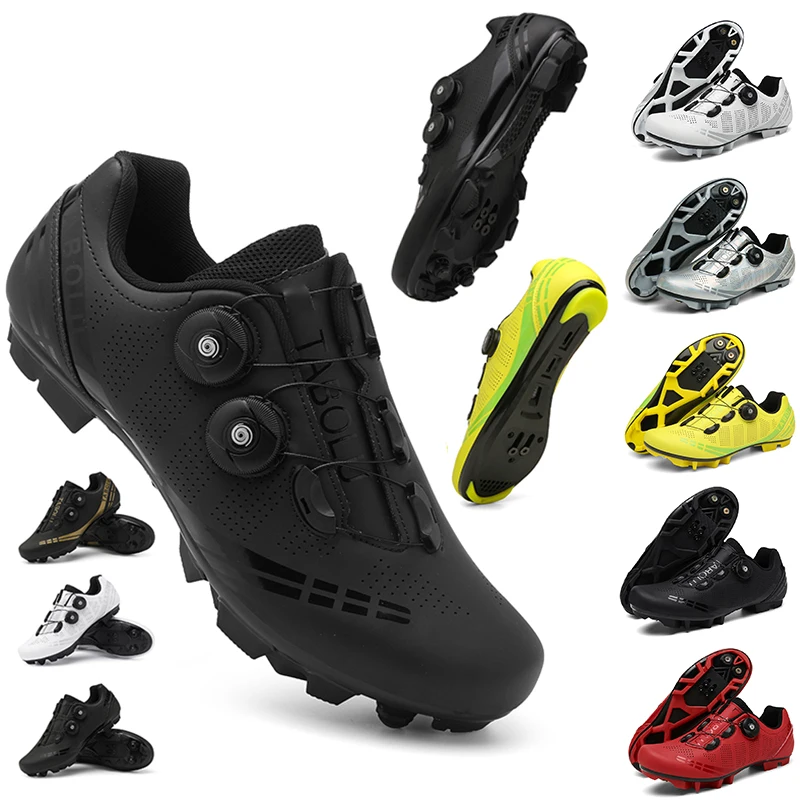 Sapatos de Ciclismo Respiráveis para Homens, Sapatos de Montanha MTB com Solado Duro, Sapatos Profissionais para Competição de Ciclismo SPD para Mulheres