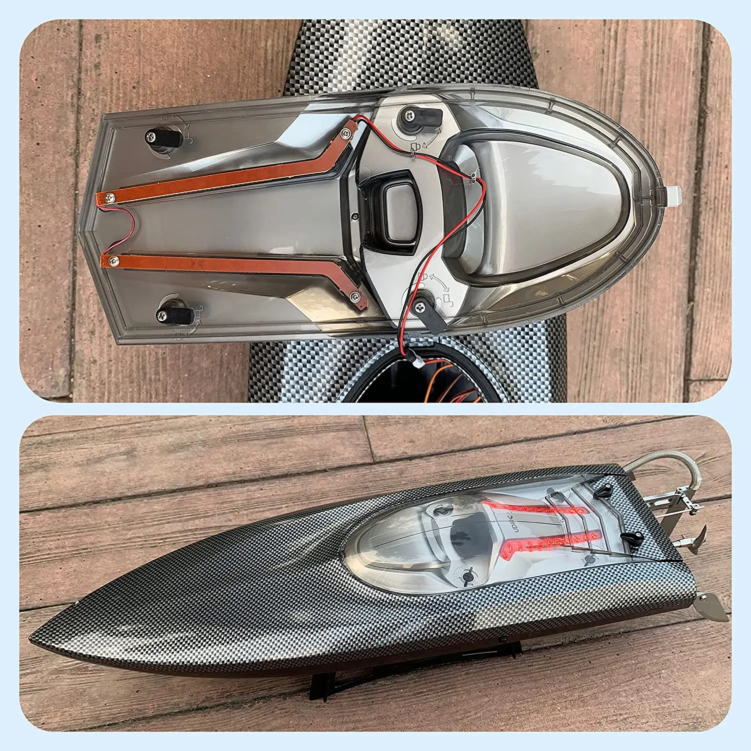 Bootmodel Hoge snelheid afstandsbediening Schip Alle metalen accessoires Nieuwste 25,9 inch (66CM) Grote hoge snelheid 50 km/u Volwassen Jeugd Ente