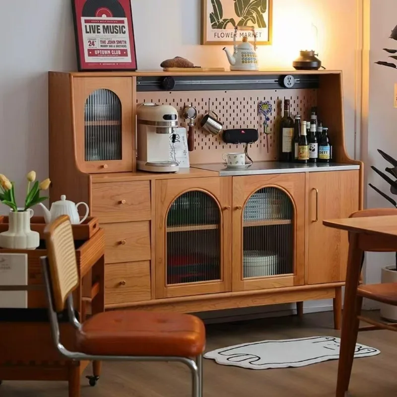 European solid wood dining side wine against the wall home storage locker living room operation