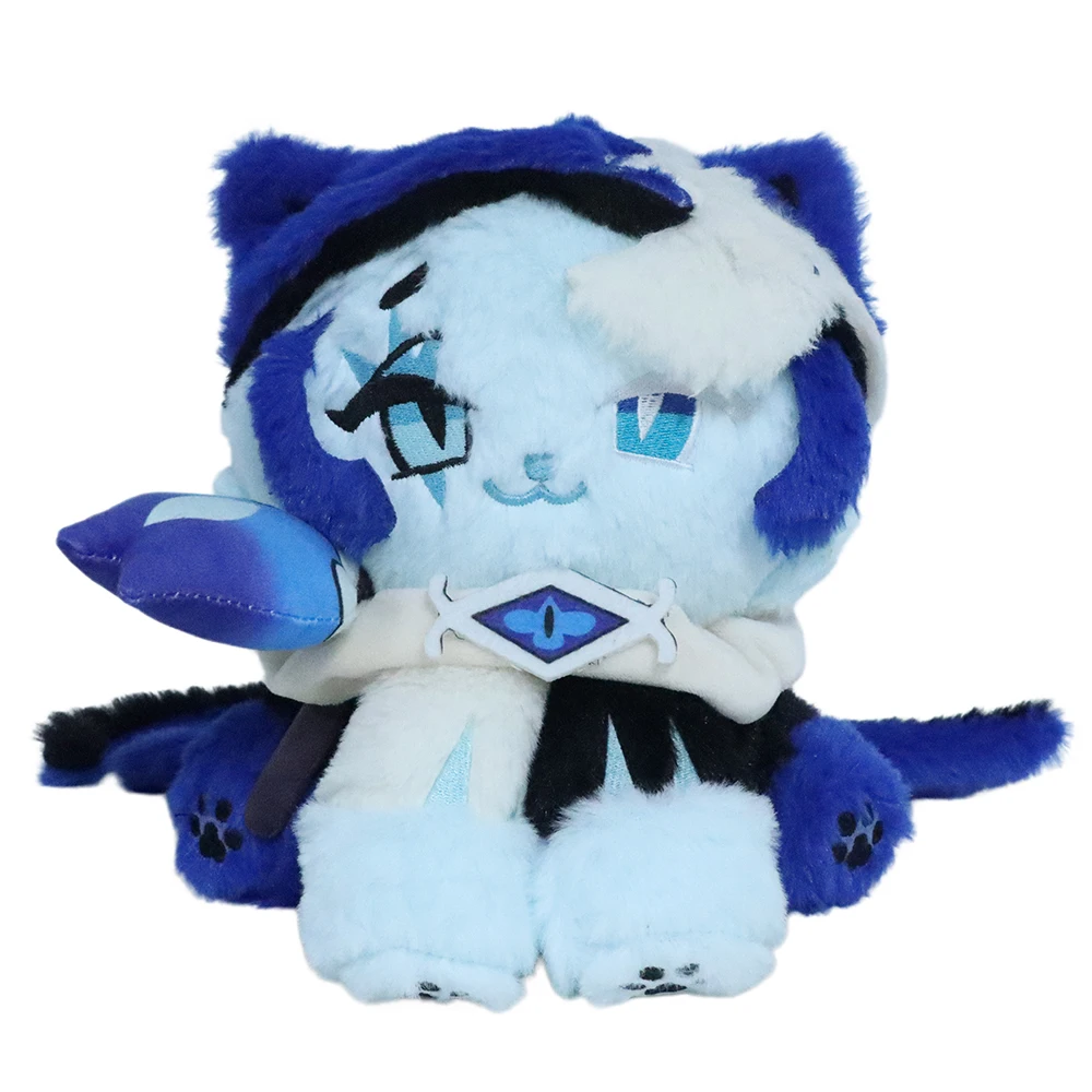 Cookie Run: Kingdom Shadow Milk Cookie Cat Plush Toy Game Peripheral Shining Glitter Shadow Milk Cookie Doll Fans Birthday Gifts