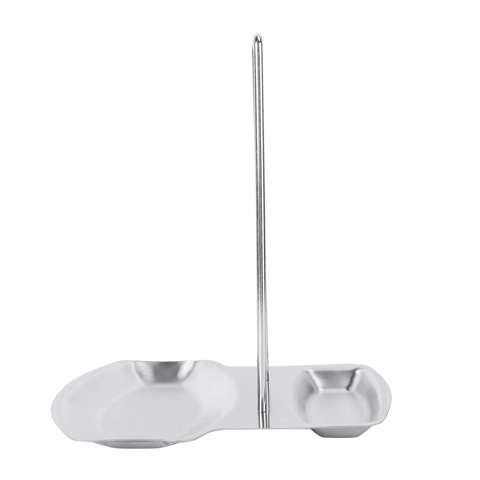Premium Stainless Steel Lid Spoon Rest Holder for Kitchen Bar 304 Grade Sanding Polished Pan Stand Pot Cover Rack Organizer
