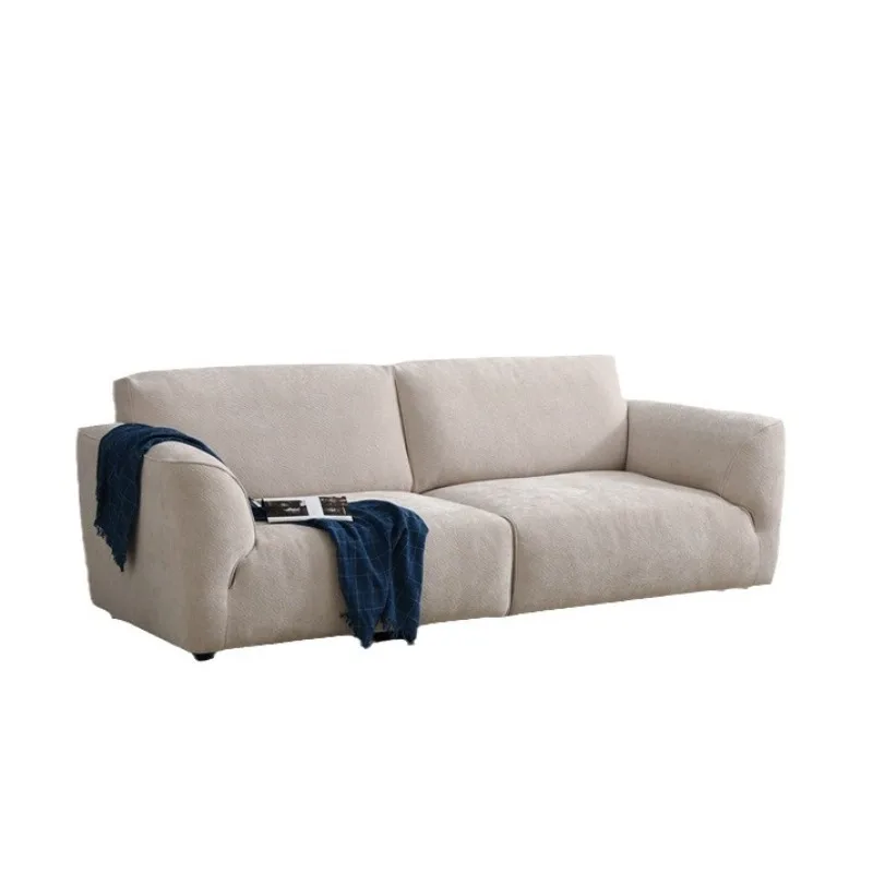 Sofa petal designer furniture minimalist light luxury minimalist function straight row corner down chenille down