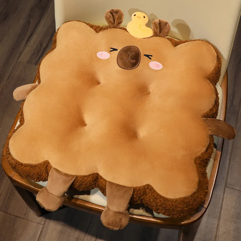 

Capybara Car Driving Booster Cushion Thickened Square Comfortable Plush Cushion Autumn and Winter Office Sedentary Chair Cushion