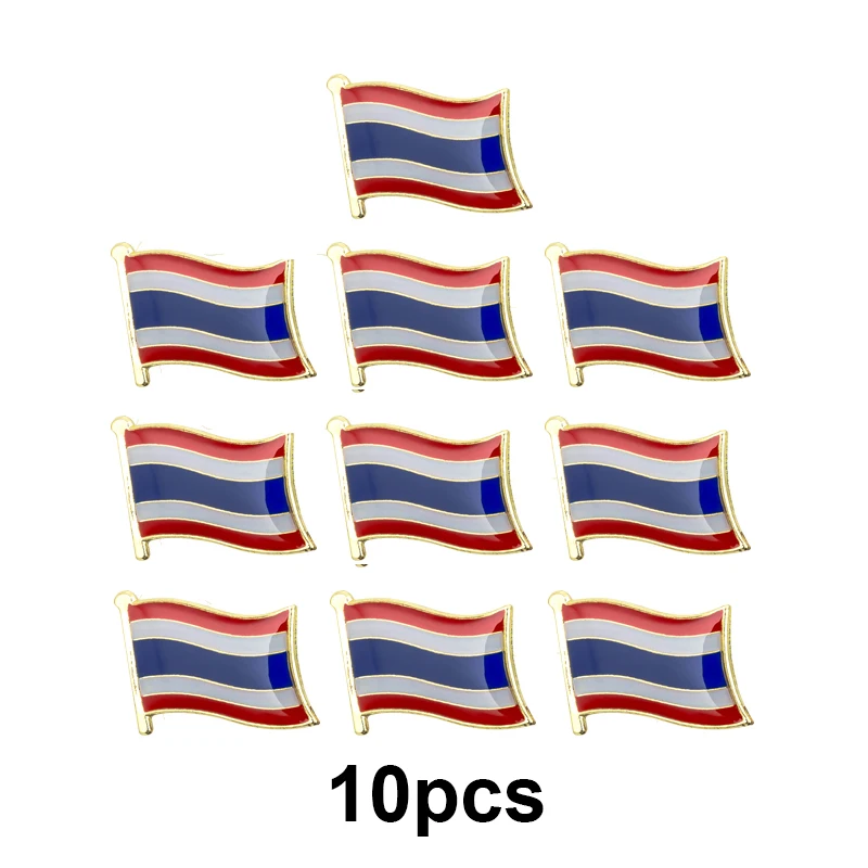 1-100 قطعة تايلاند العلم التلبيب دبوس العلم شارة بروش دبابيس شارات