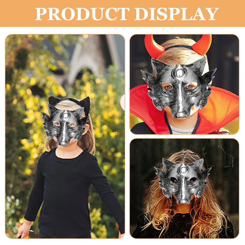 

1pc Halloween Wolf Pvc Spooky Costume Party Cosplay Prop Horror Style Carnival For Festival Photo Prop Unique Animal Mask