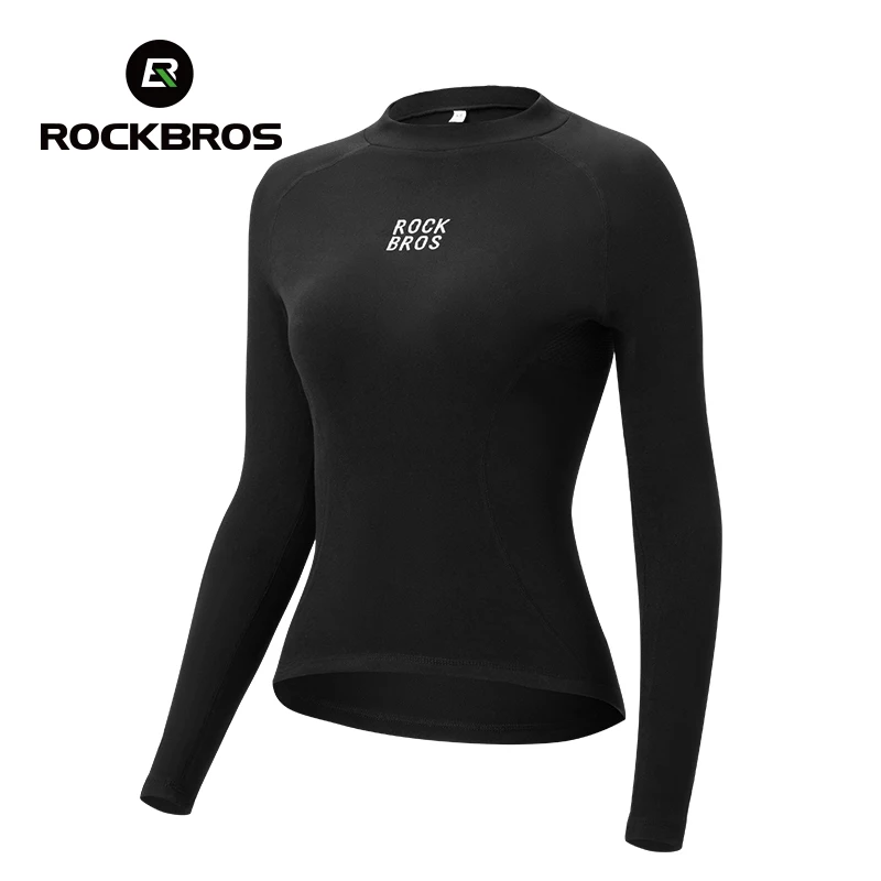 ROCKBROS Damen Winter Radsport Unterwäsche Sport Atmungsaktive Warme Fleece Thermo-Sport Pullover Unterhemd Fahrradtrikots