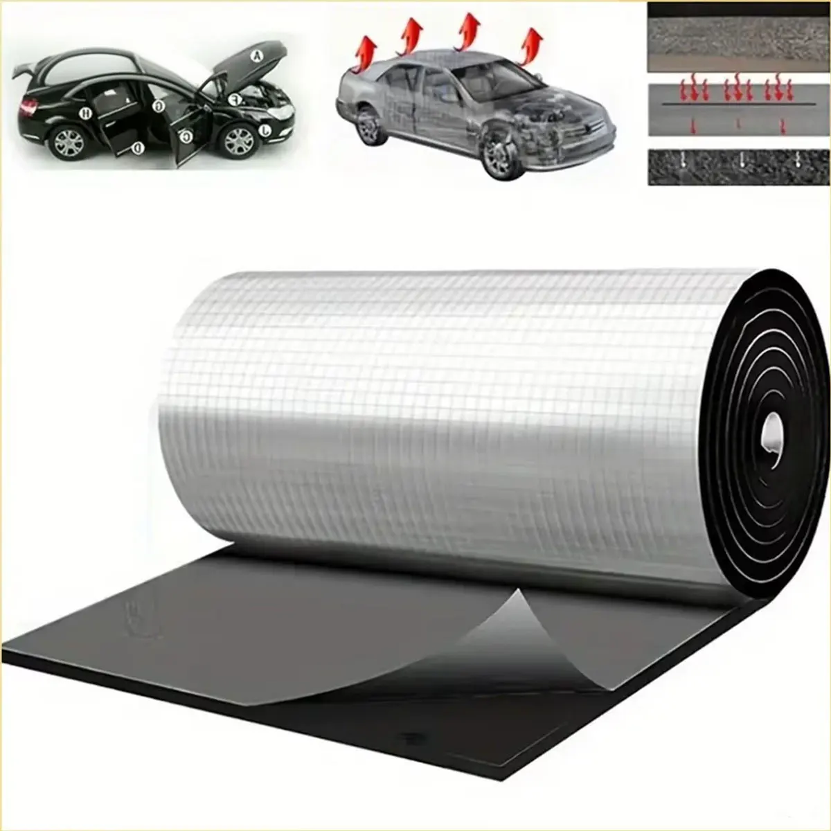 5/10mm Automotive Insulation And Soundproofing Cotton Roll Noise Reduction Self-Adhesive Floor Insulation Board