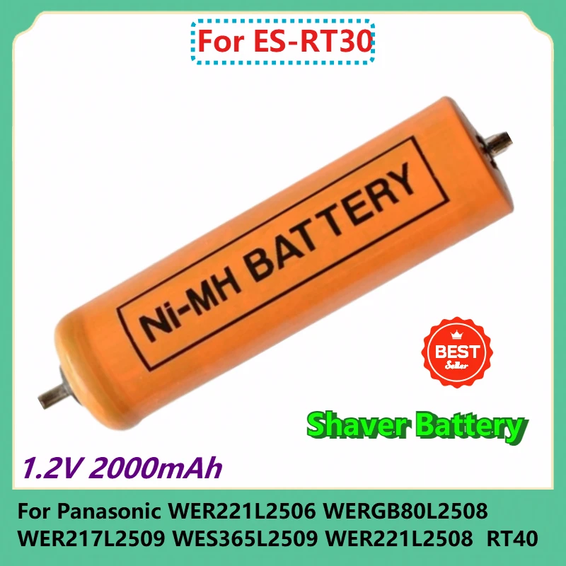 

ES-RT30 Replacement Shaver Battery 1.2V 2000mAh For Panasonic WER221L2506 WERGB80L2508 WER217L2509 WES365L2509 WER221L2508 RT40