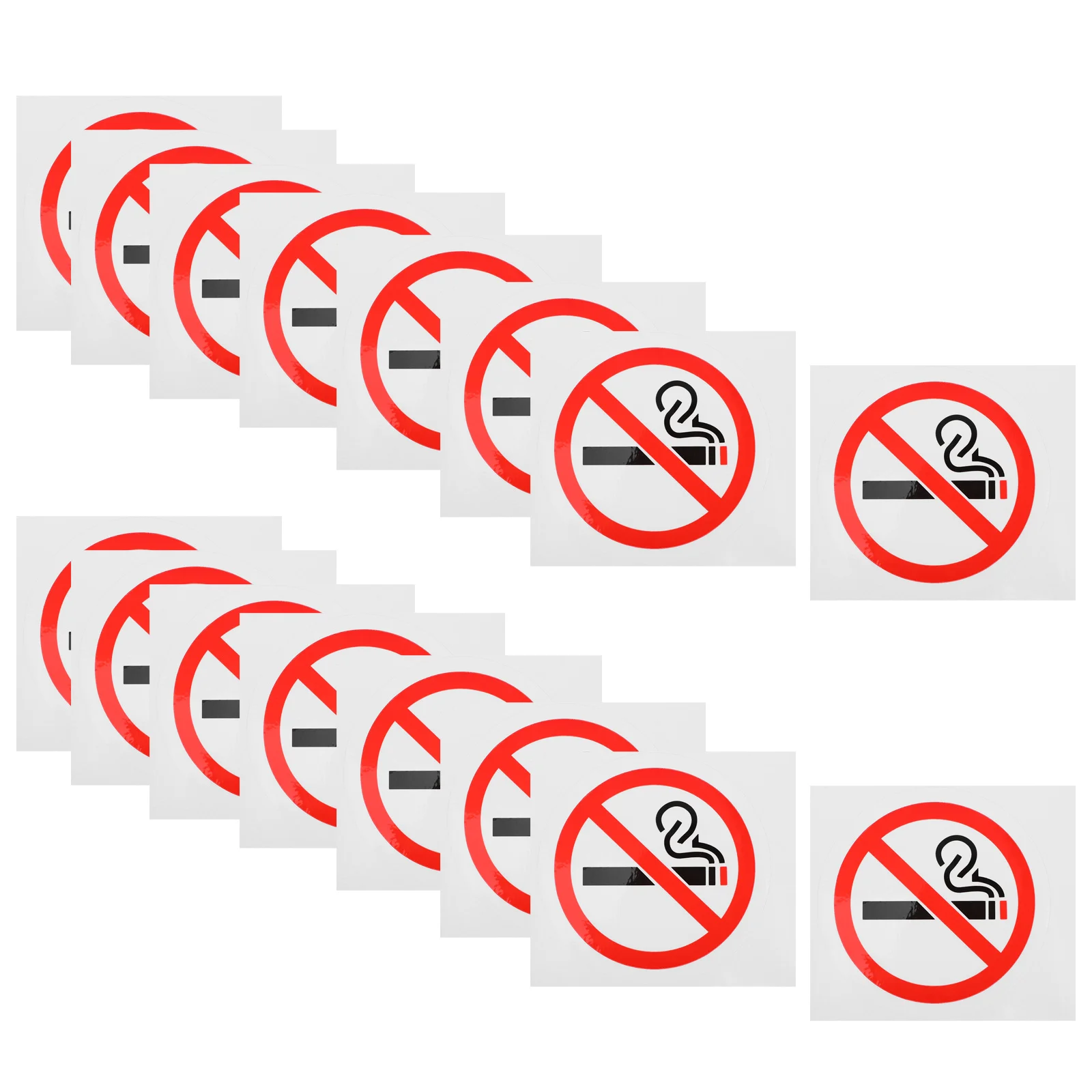 20 قطعة من ملصقات لاصقة ممنوع التدخين للاستخدام الداخلي والخارجي ملصق جداري للمكتب والفندق ملصق تحذير ممنوع التدخين #2