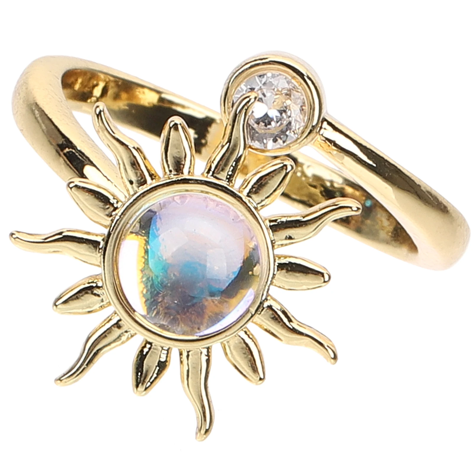 Anneau Fidget tournesol ouvert et réglable, bijoux de Costume esthétique pour adolescentes, cadeaux pour femmes, cadeaux tournesol pour femmes