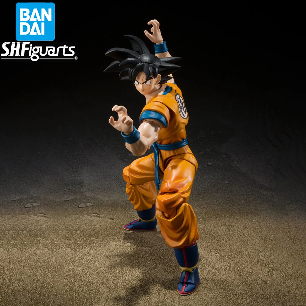 In Stock Original Bandai SHFiguarts Dragon Ball Super Super Hero Son Goku Figure Anime Genuine Action Model Toy