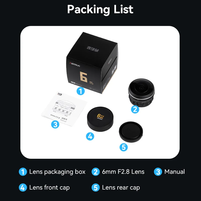 AstrHori 6mm F2.8 Ultra Wide Full-Frame Circular Fisheye Lens for Nikon Z Z6 ii Sony E A7iii Canon RF R6 mark ii L mount lens