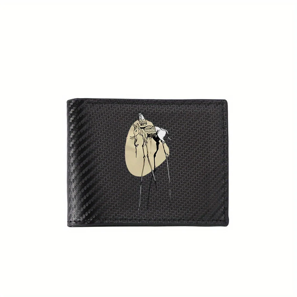 Surreal elephant sculpture long legs Men's Wallets Simple Business Modern Stylish Printing Design Gifts For Father Boyfriend Chr