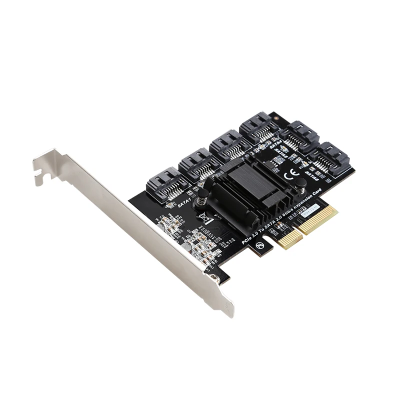 

Карта расширения PCIE3.0 от 4X до 6SATA3, 6 Гбит/с, карта контроллера хост-карты PCI Express X2 Gen 3