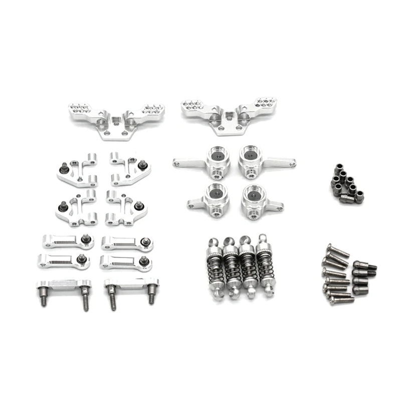 

For Wltoys 284131 284010 284161 K989 K969 1/28 RC Car Metal Upgrade Parts Shock Absorber And Shock Mount Replacement Silver