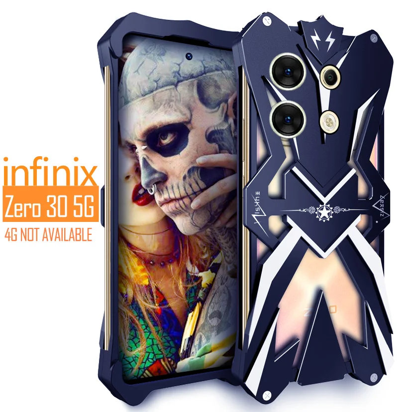 Luxury Armor Metal Aluminum Case For Infinix Note 40 Pro + Note 40 Pro 4G 30 VIP GT 10 20 Pro Zero 3 5G Cover Shockproof shell