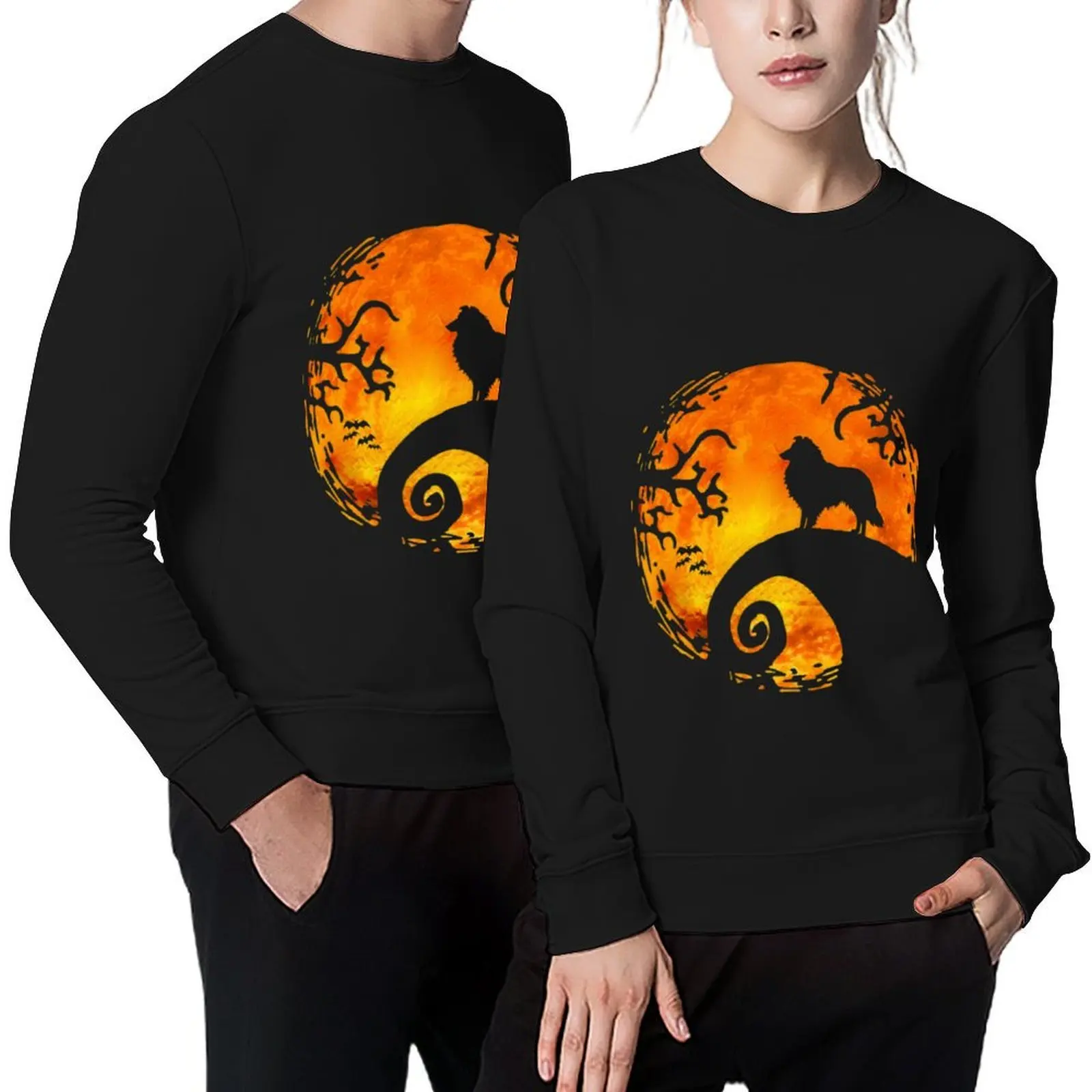 

Sheltie halloween Pullover men's autumn clothes korean clothes blouse graphic t shirts men anime sweatshirt