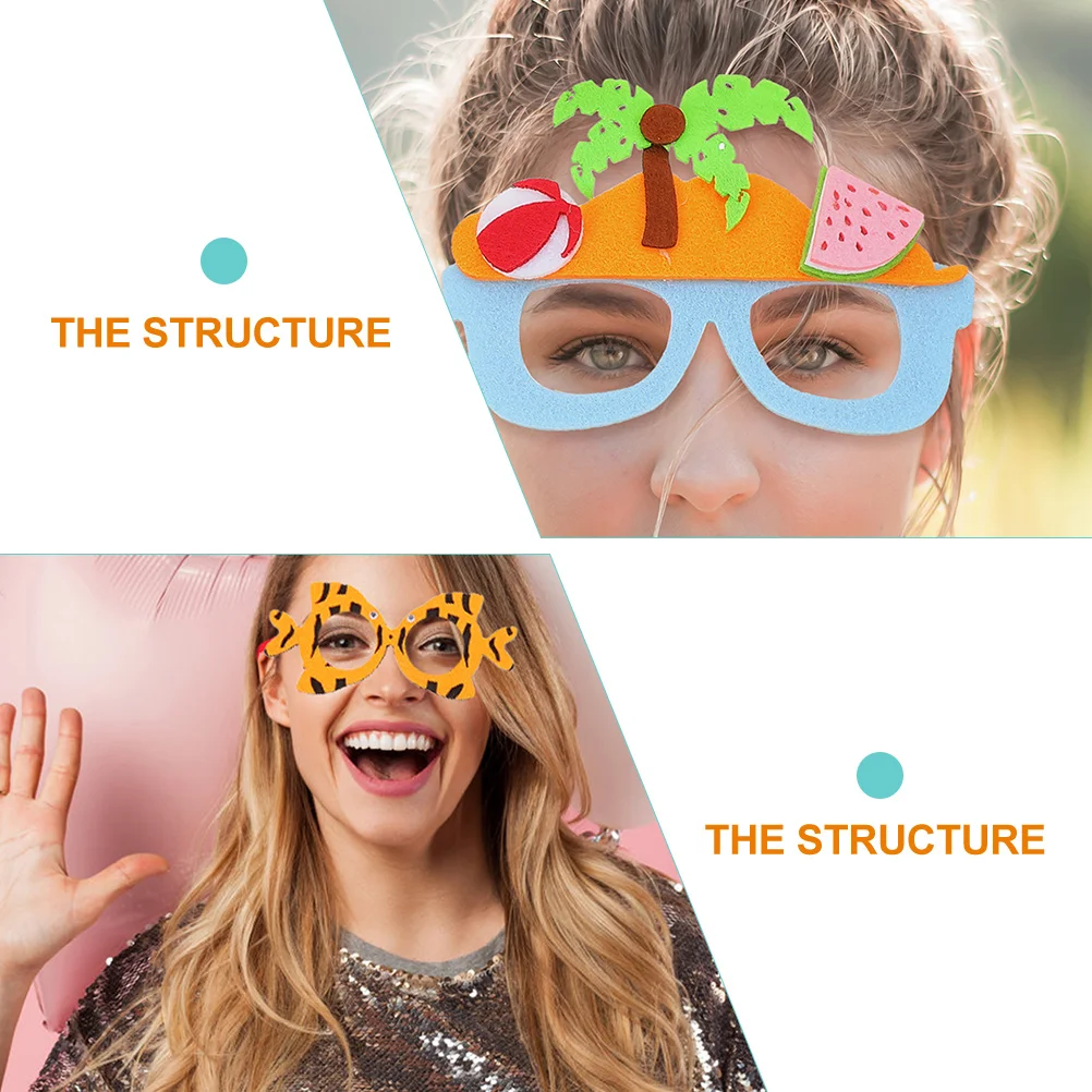 

4 Pcs Decorative Glasses Frame Pool Party Props Novelty Theme Favors For Kids Plastic Supplies Gift