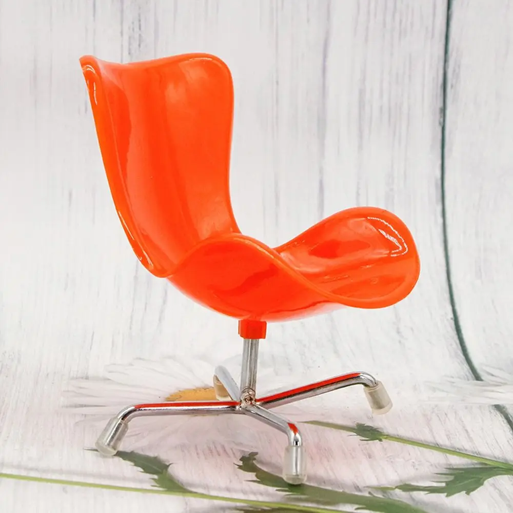 Miniatuurmeubilair Poppenhuisstoelen Simulatie Veelkleurige Ministoel Vrijetijdsstoel 1/6 Schaal Plastic Eierstoel BJD Blyth