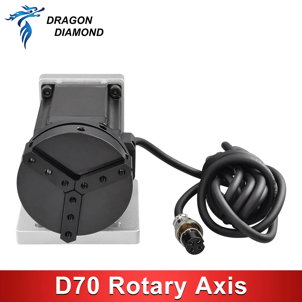 70mm Rotary Device Attachment Fixture Gripper Three Chuck Rotary Expansion Axis for Fiber Laser Marking Machine