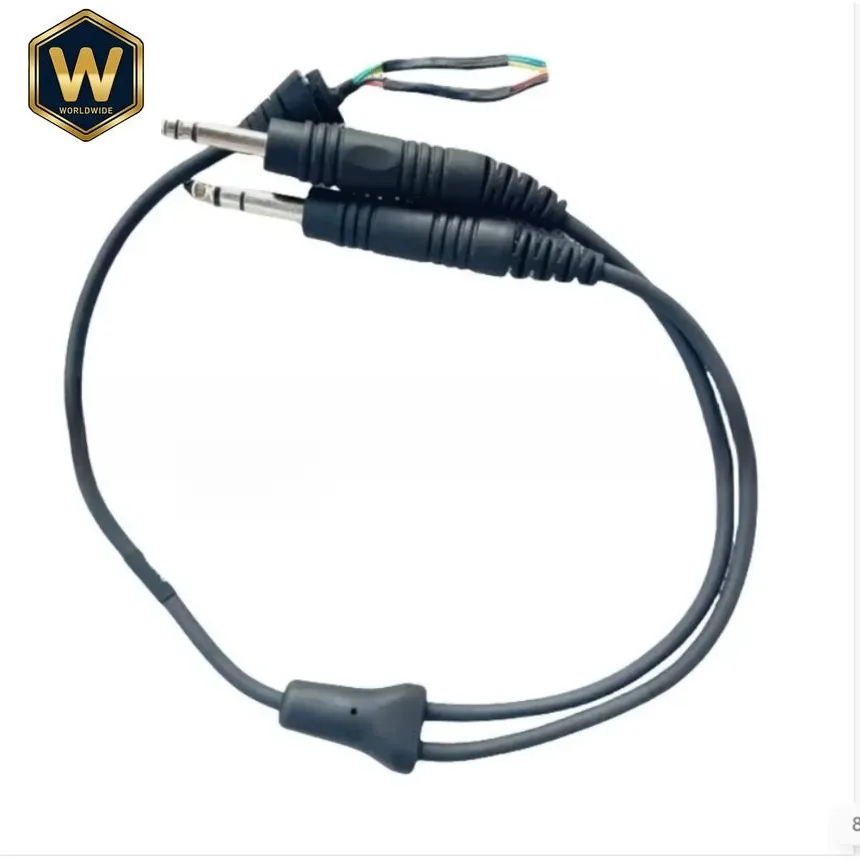 SX For Bose A20 Aviation Headset Double Plug Stereo Cable - 6.3mm & 5.2mm