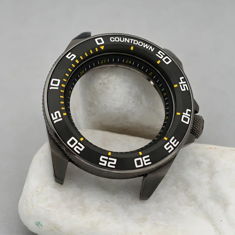 Gun Grey King Samurai Series Watch Case Fit NH34 NH35 NH36 Automatic Movement Replacement Shell For SRPE33K1 Diver Mod Accessory