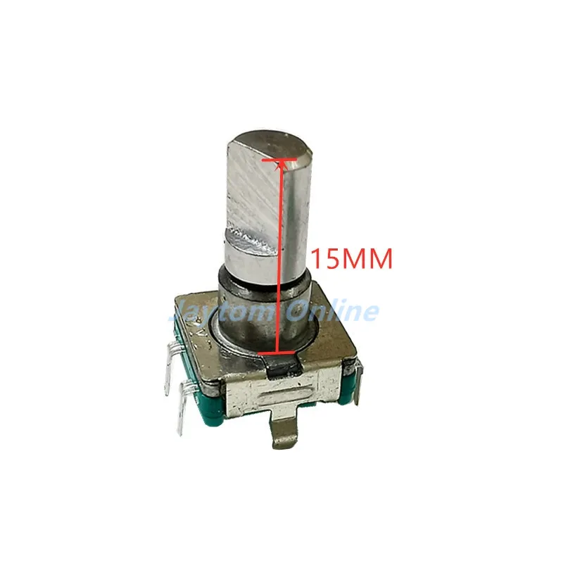 5pcs EC11 Rotary Encoder Code Switch 30 Position With Switch 5pin Handle Length 15mm D Half Shaft Type