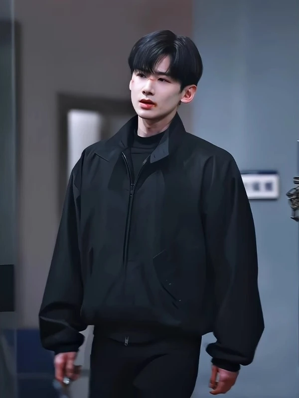 

Bla ort Men's Jaet Pilot Coat Spring Autumn Top Quali Polyester Fiber Zipper Closure Pure Color Trendy Youth Faion