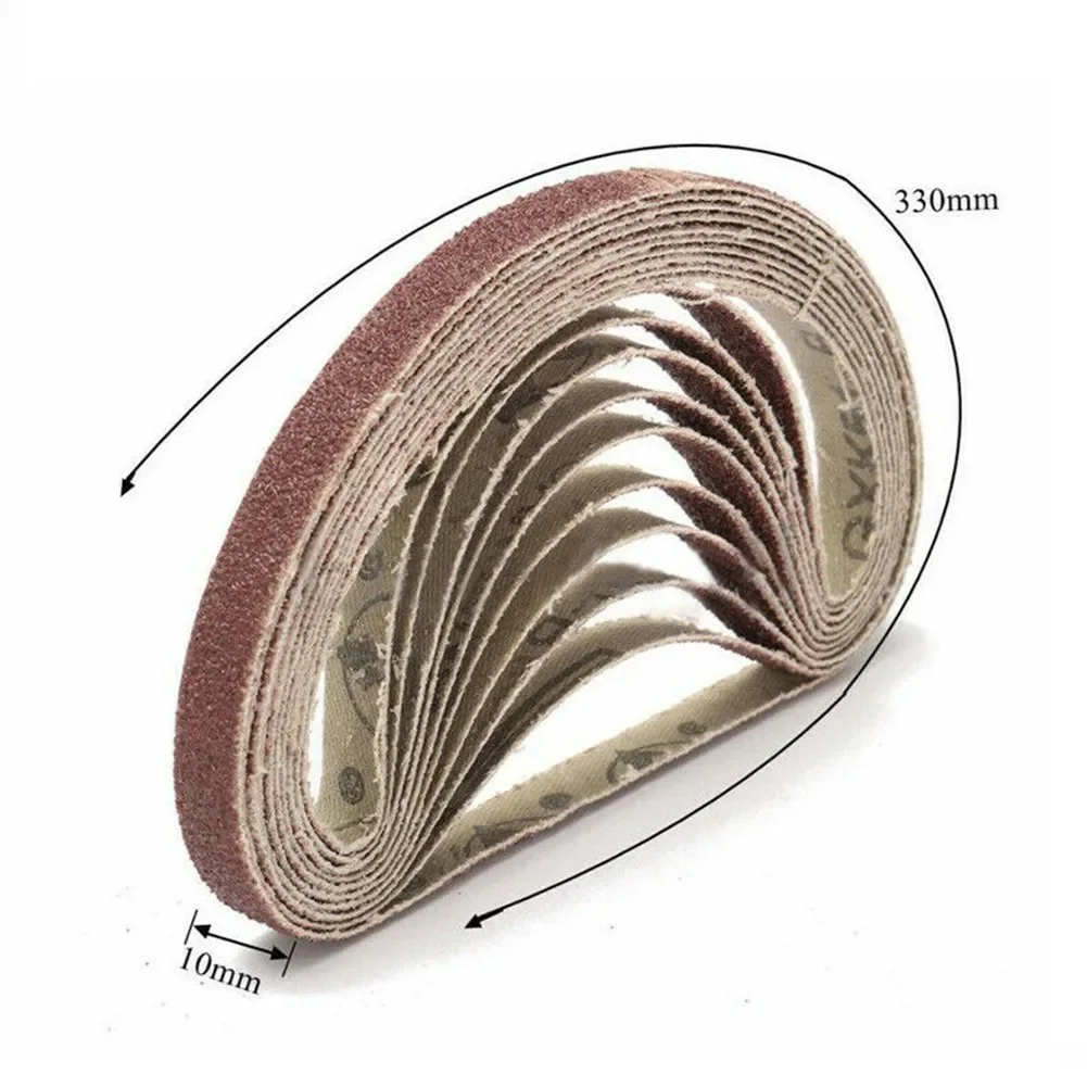 Шлифовальная лента, 50 шт., 40-120 Грит для шлифовальных машин 10x330 мм