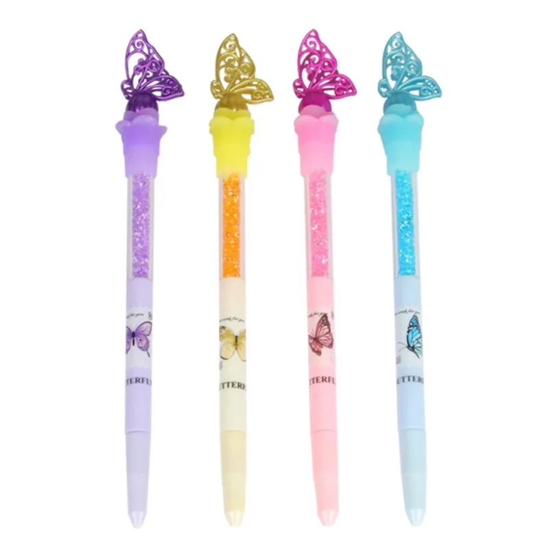 1 Piece Cute Kawaii Butterfly Crystal Gel Pen Stationery Office School Supply Student Funny Pretty Gift Prize Ellen Brook