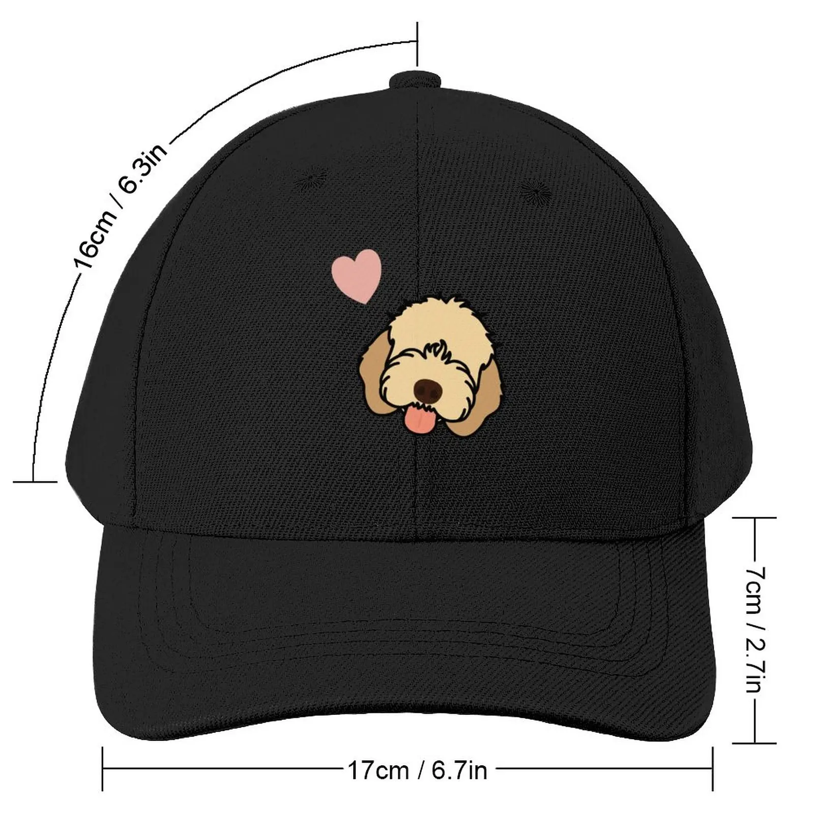 Love Apricot Cockapoo Cavapoo Cavoodle Dog Baseball Cap Big Size Hat Military Tactical Cap Mens Tennis Women's