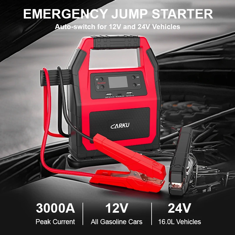 Hot Selling CARKU Popular 45000 Mah 12V/24V Diesel Power Engine Battery Booster For Truck
