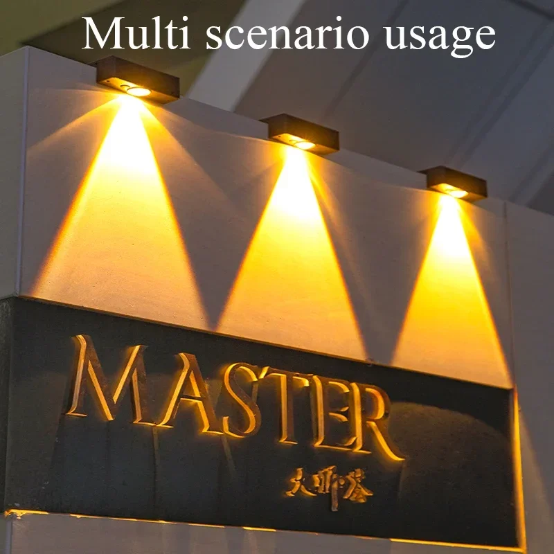 Solar Wall Wash&Step Lights Outdoor LED-Decorative Atmosphere Lighting for Courtyard Garden Balcony Bar Fence Waterproof IP65 Mo