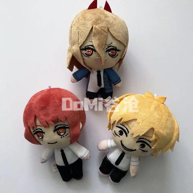 New Anime Denji Makima Power Plush Key chain Small Pendant Kids Stuffed Toys For Children 16CM