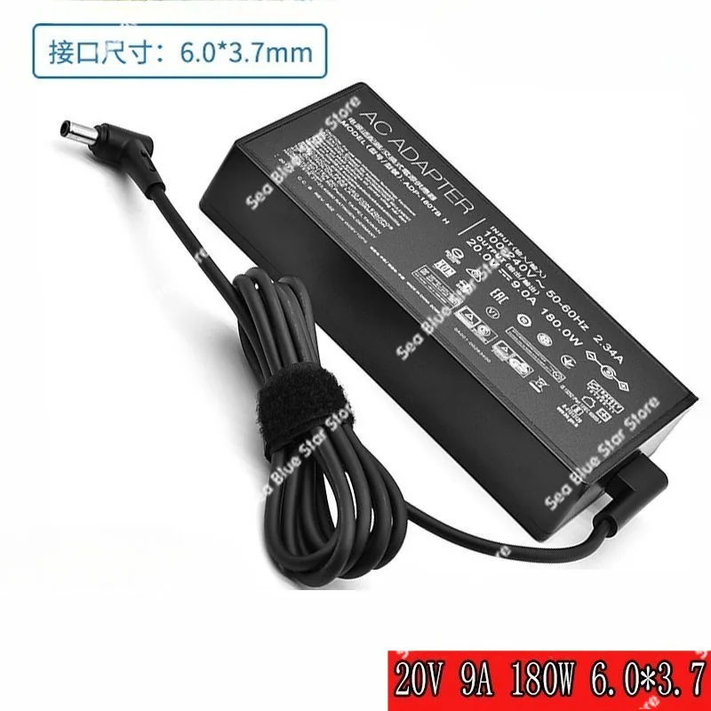 20V9A 180W 6.0 * 3.7mm Notebook Charger,power Adapter Cable, Suitable for ASUS Tianxuan, Magic 14 15 Ice Rui 2 Flying Fortress