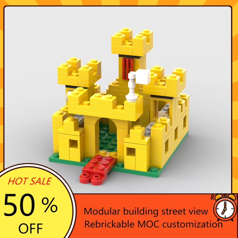 Mini Middeleeuws Kasteel Collectie Modulair MOC Creatief straatbeeld Model Bouwsteen Architectuur DIY Onderwijs Model ToyGift