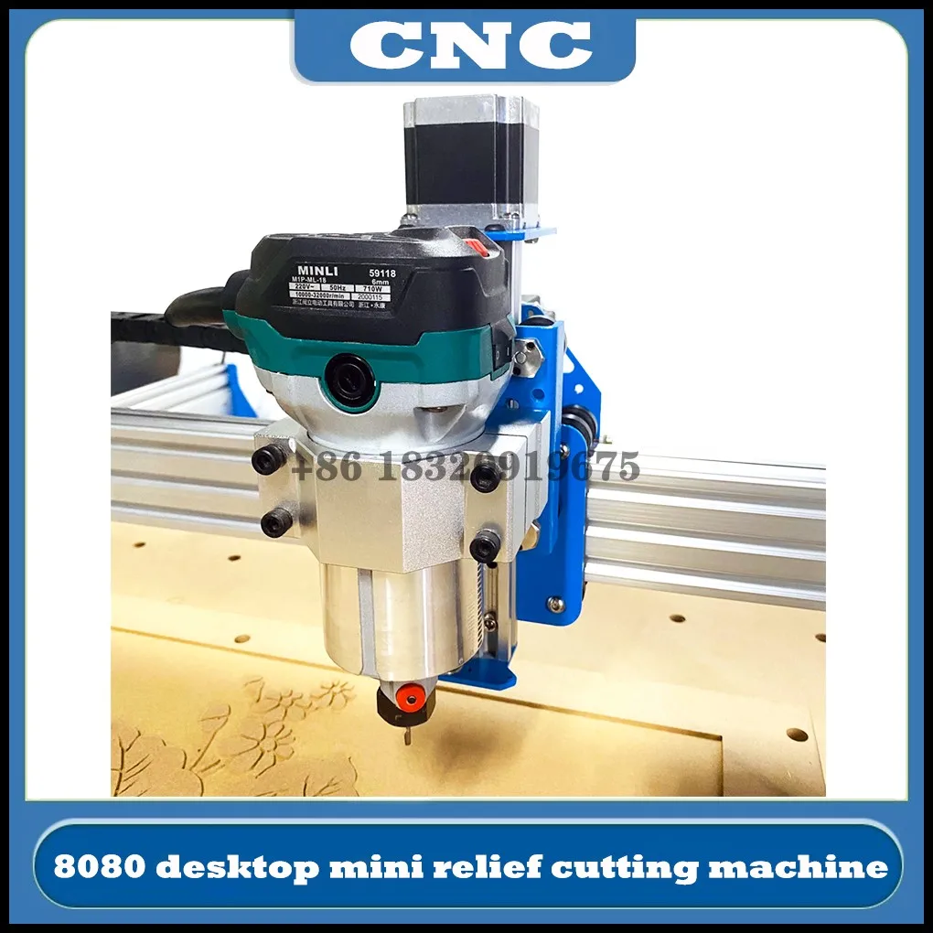 CNC 8080 desktop spindle engraving machine small mini laser cutting punching slotting relief Hot DIY