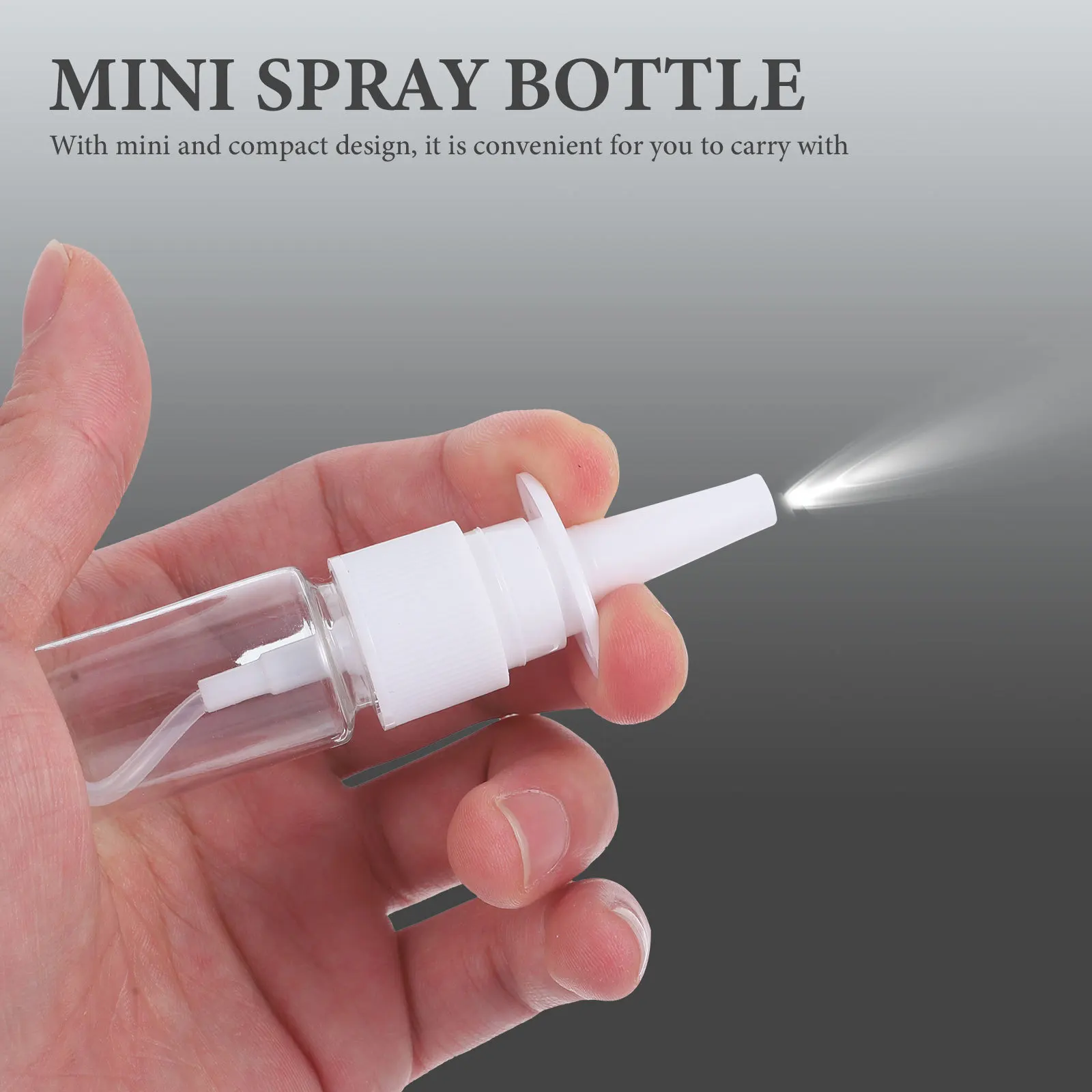 

5 pcs 10Ml Nasal Spray Bottle Portable Refillable Plastic Mini Spray Bottles For Travel Fine Mist Empty Clear Safety Cover