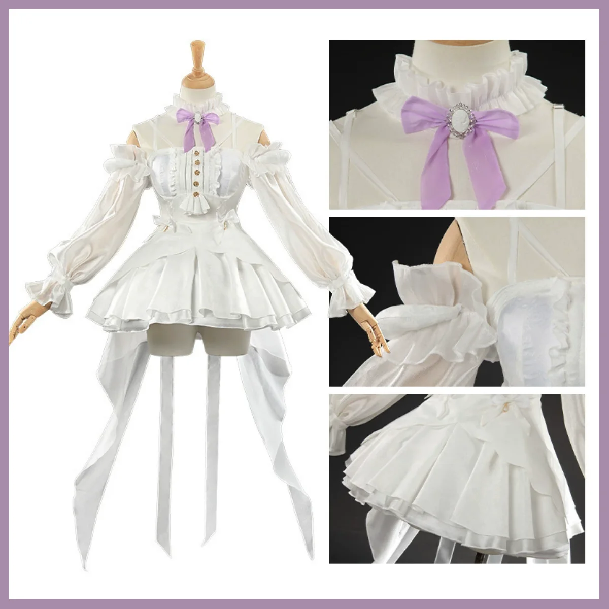 Game NIKKE：The Goddess of Victory Dorothy Cosplay Costume White Wedding Dress Lolita Skirt Wig Woman Sexy Carnival Party Suit view 3