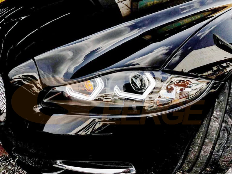 For Jaguar XJ XJR XF XE F Pace Super Bright Led Concept M4 Iconic Style 3D Hexagon Angel Eyes Kit Halo Rings
