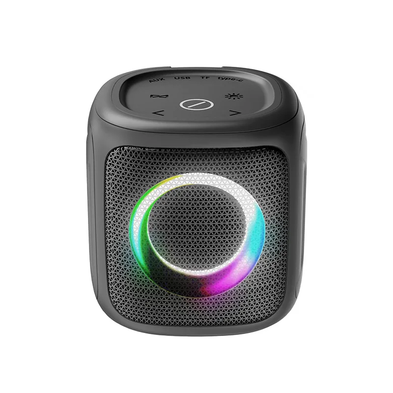 HOPESTAR Party100mini Wireless Bluetooth Speakers Led Light Portable High Power Subwoofer Powerful 2400mah Battery for Computer